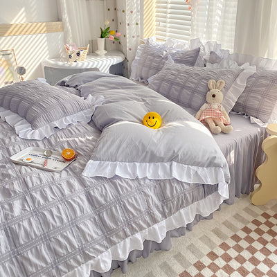 Juego de Cama Completo de 4 Piezas en Colores Sólidos - Image 15