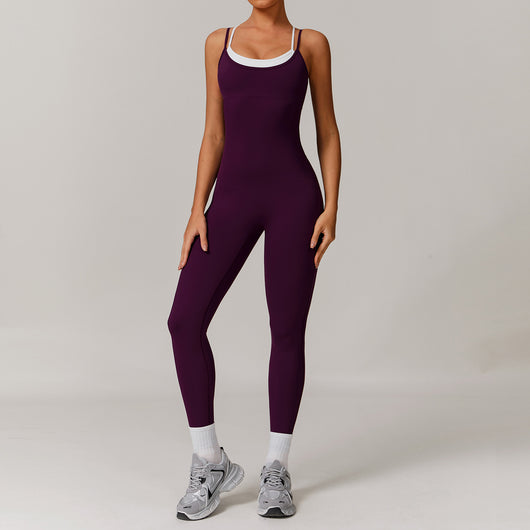 Jumpsuit Deportivo Bicolor con Tirantes Ajustables - Image 7
