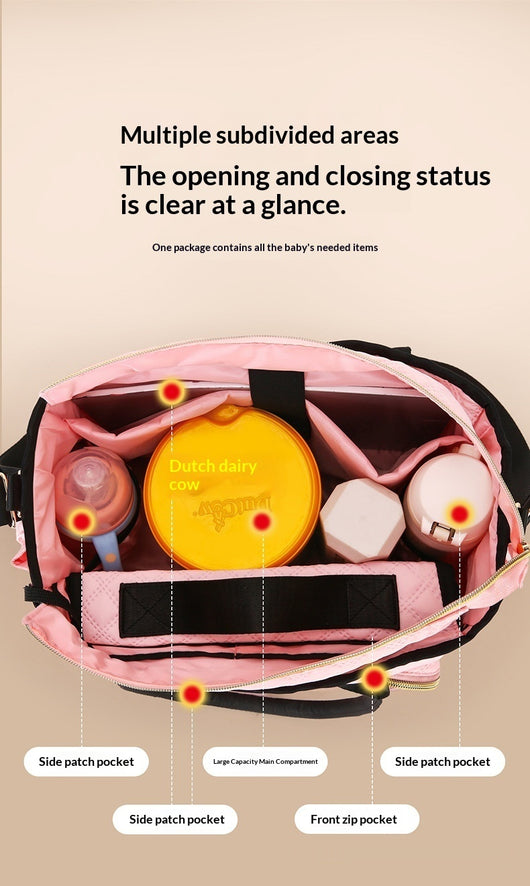 Mochila Bolso Cambiador Bebé Impermeable Capacidad Grande Diseño Cuadrado - Image 18