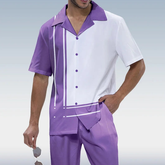 Camisa Casual con Estampado Digital y Cuello Solapa para Hombre - Image 5