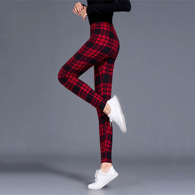 Leggings Cuadriculados Push Up para Mujer - Pantalones Deportivos Ajustados Sexys - Image 3