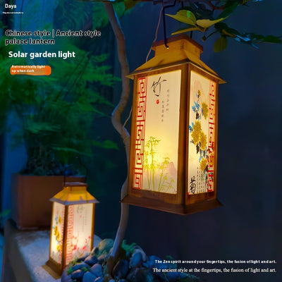 Luces Solares Decorativas Tejidas en Bambú - Image 4