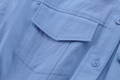Vestido Camisero Europeo con Cinturón y Detalles de Costura - Image 18