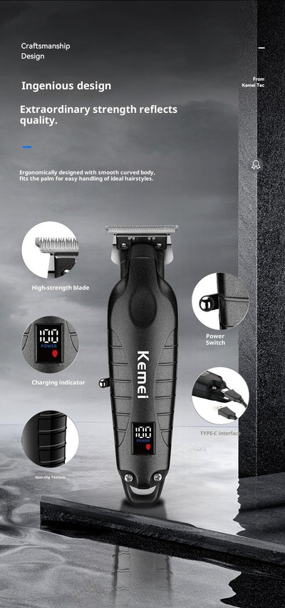 Cortadora de Cabello Profesional con Pantalla LCD y Cabezal de Aceite - Image 14