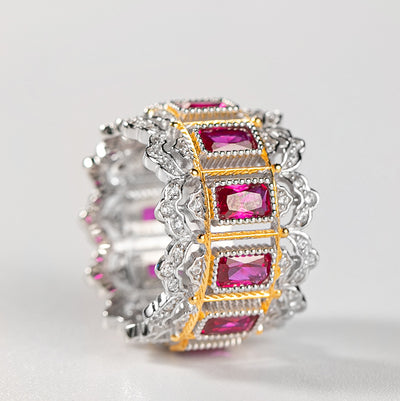 Anillo de Plata con Baño de Oro y Circonitas Brillantes - Image 8
