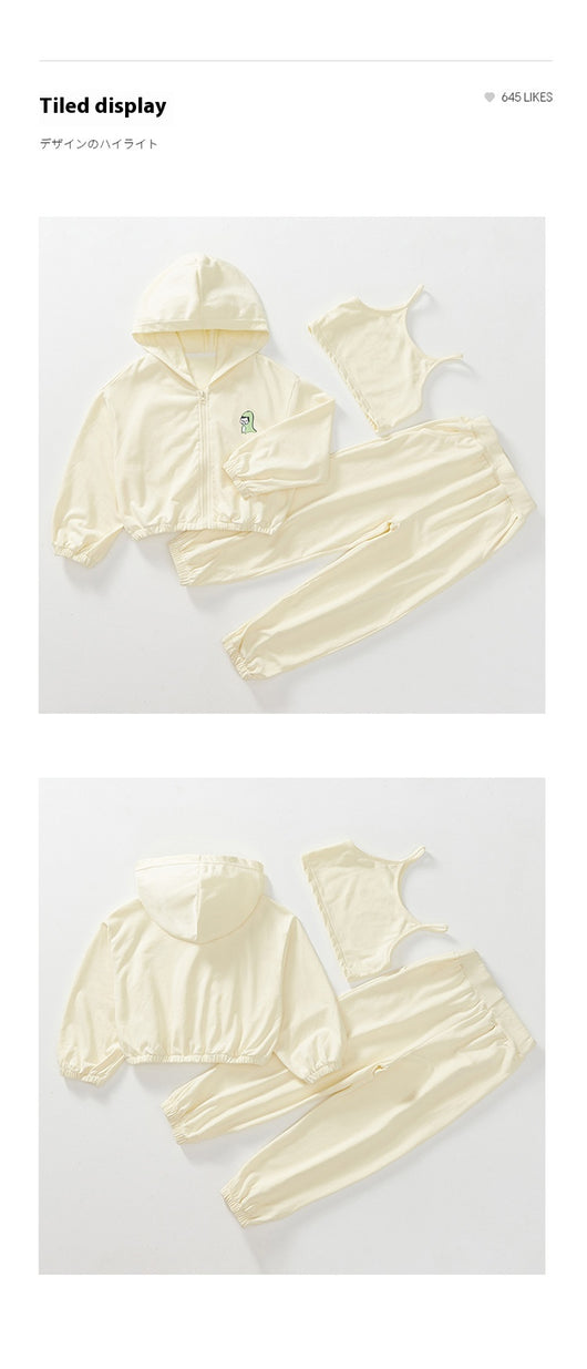 Conjunto Deportivo Infantil Coreano 3 Piezas con Chamarra con Cierre - Image 25