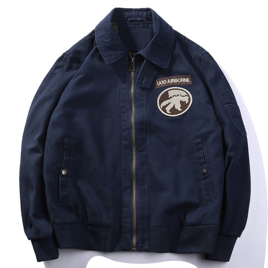 Chaqueta Bomber Retro WWII Estilo Vintage Americano - Image 3