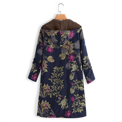 Abrigo Polar Estampado con Capucha y Cierre para Mujer - Image 17