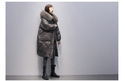 Chaqueta Acolchada Oversized con Capucha y Cuello de Piel - Tallas Grandes - Image 8