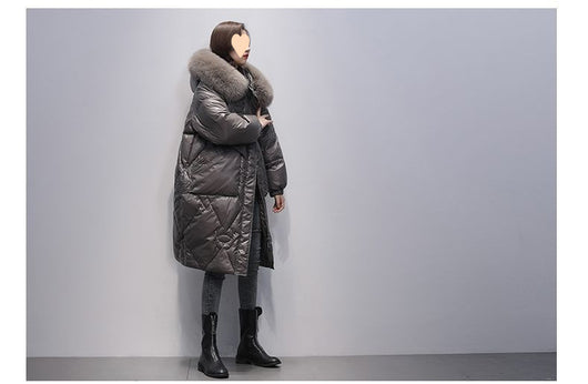Chaqueta Acolchada Oversized con Capucha y Cuello de Piel - Tallas Grandes - Image 8