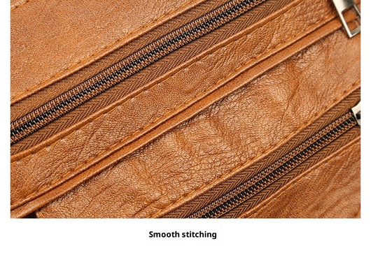 Bolsa Crossbody de Cuero Suave Multibolsillos Versátil - Image 26