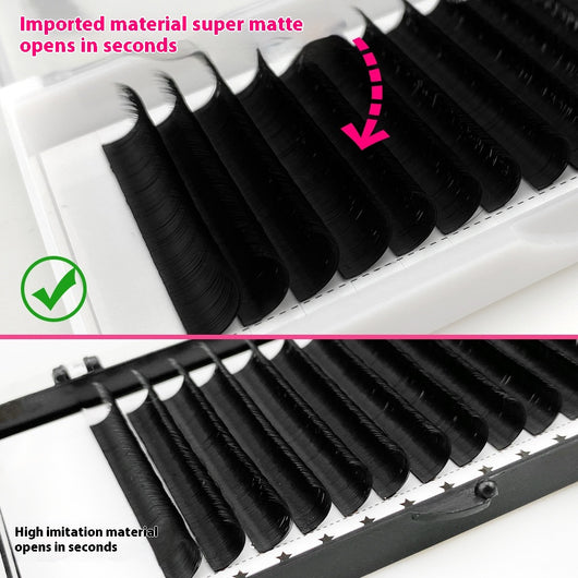 Pestañas Postizas Super Mate Rizadas Gruesas sin Adhesivo Grafting 003 Upgrade - Image 3