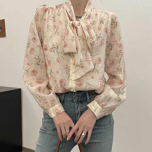 Blusa Retro Floral Elegancia para Mujer
