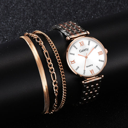 Reloj de Cuarzo Elegante para Mujer con Diamantes y Diseño de Moda - Image 4