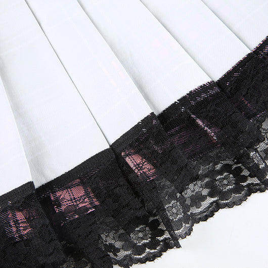 Falda Plaid con Cordones Sexy Estilo Europeo y Americano - Image 13