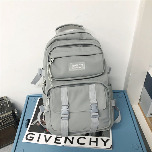 Mochila Escolar de Gran Capacidad Estilo Coreano para Secundaria y Universidad - Image 11