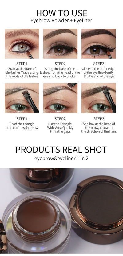 Delineador y Gel de Cejas Dual 2 en 1 - Resistente al Agua y Sudor - Image 9