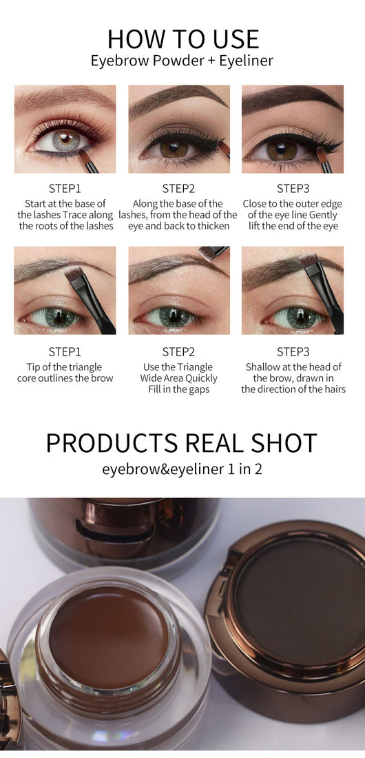 Delineador y Gel de Cejas Dual 2 en 1 - Resistente al Agua y Sudor - Image 9