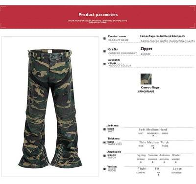 Pantalones Anchos con Diseño de Costuras Coordinadas y Cierre - Image 11