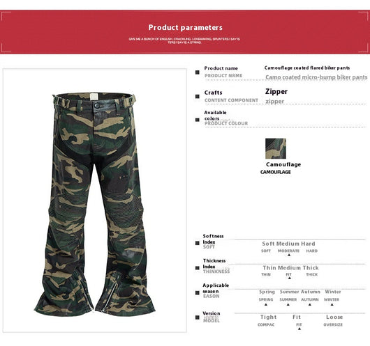 Pantalones Anchos con Diseño de Costuras Coordinadas y Cierre - Image 11