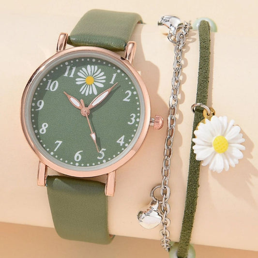 Reloj de Cuarzo Versátil para Niñas - Conjunto de Moda Trendy