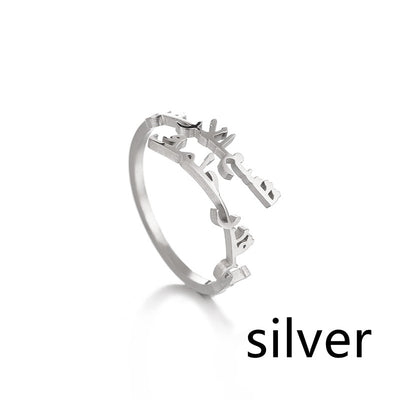 Anillo de Acero Titanio Personalizado con Nombre - Image 3