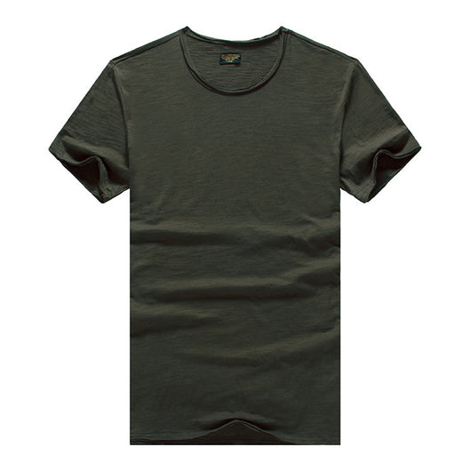 Camiseta Básica Slim Fit Cuello Redondo - Colores Lisos Primavera Verano - Image 17