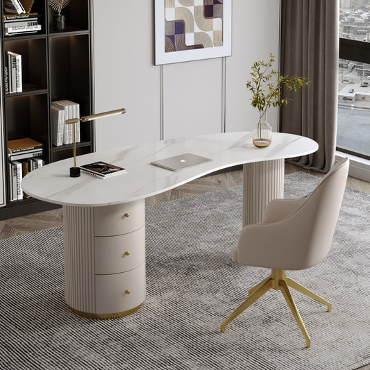 Escritorio de Cuarzo Minimalista Moderno con Toque de Lujo