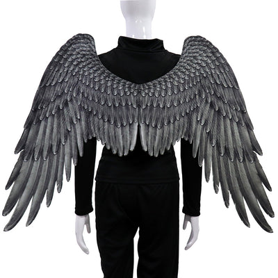 Alas de Ángel Oversized Unisex Negro y Blanco para Halloween - Image 16