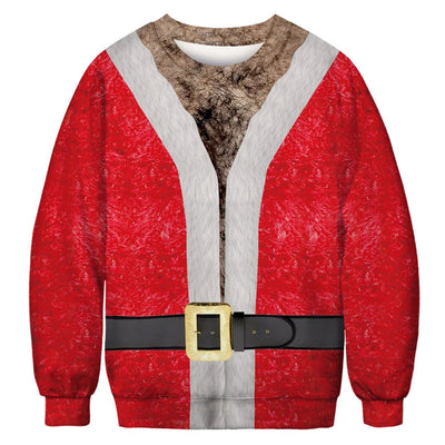 Sudadera Navideña Personalizada con Capucha y Estampado Digital de Papá Noel - Image 4