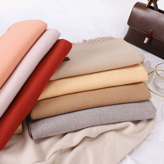 Bufanda de Imitación Cachemira en Colores Sólidos para Mujer - Image 39
