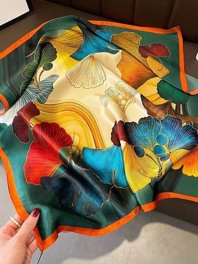 Pañuelo de Seda Protección Solar - Cuello Versátil y Sujetador de Cabello - Image 106