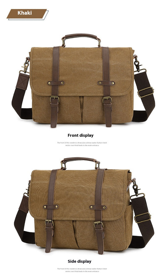 Bolsa de Lona Retro para Hombre - Bandolera de Estilo Vintage - Image 12