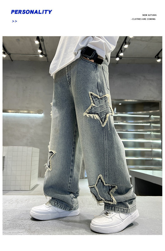 Jeans Anchos Pentagrama para Niños - Estilo Moderno y Cómodo - Image 14
