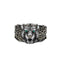 925 Sterling Silver Plated Tiger Head Retro Adjustable Open Ring One Size