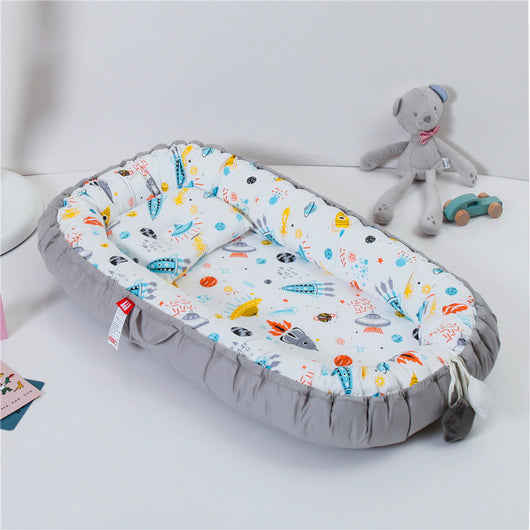 Almohada de Viaje Plegable para Cuna Portátil con Funda Lavable