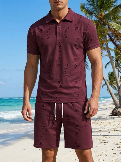 Polo Deportivo Hombre Efecto Desgastado con Botones - Estilo Verano - Image 8