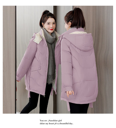 Chaqueta Acolchada Impermeable con Capucha y Contraste de Colores - Image 33