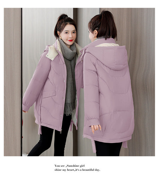 Chaqueta Acolchada Impermeable con Capucha y Contraste de Colores - Image 33