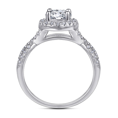 Anillo de Bodas en Plata de Ley para Mujer con Diamante de 1 Quilate - Image 4