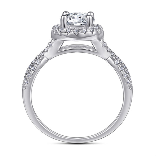 Anillo de Bodas en Plata de Ley para Mujer con Diamante de 1 Quilate - Image 4