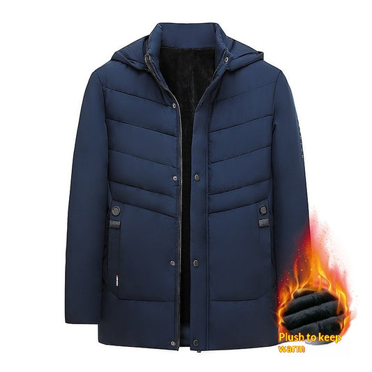 Abrigo Acolchado Ejecutivo con Capucha Desmontable para Hombre