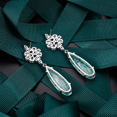 Aretes de Esmeralda Engastada con Brillo Cautivador - Image 14