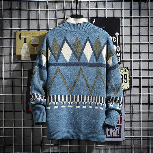 Cardigan Tejido Japonés para Hombre - Suéter Elegante Estilo Otoño Invierno - Image 4