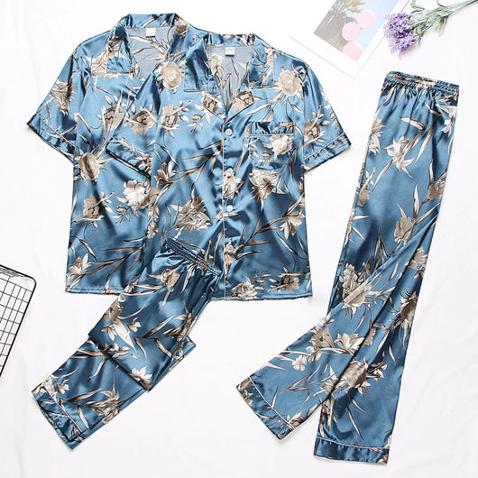 Pijamas de Seda para Parejas - Manga Larga Fresca y Cómoda - Image 54