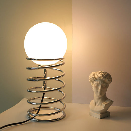 Lámpara de Mesita con Resorte Metálico Decorativo - Image 3