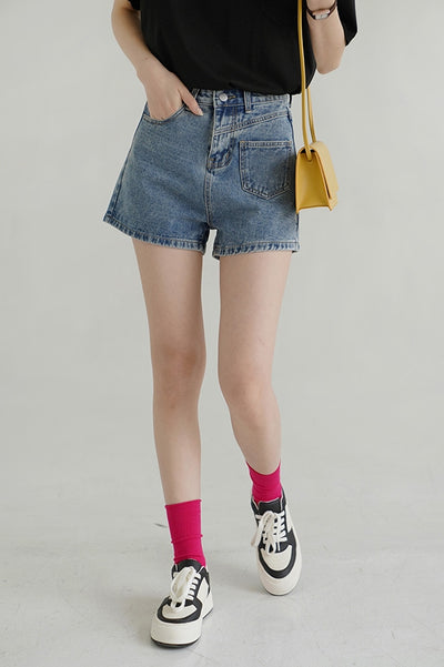 Shorts de Mezclilla Retro Versátiles con Bolsillos Laterales - Image 6