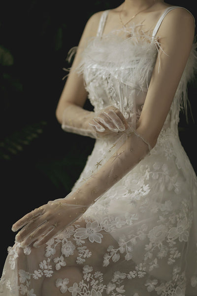 Guantes Sin Dedos para Novia - Elegancia y Comodidad en tu Boda - Image 6
