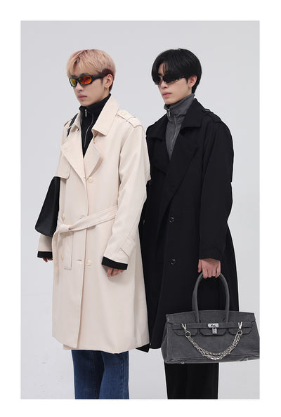 Gabardina Cruzada para Hombre con Cinturón Integrado - Image 18
