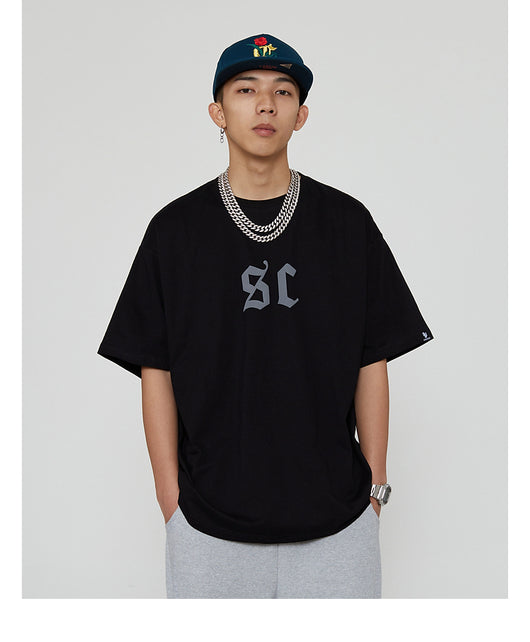 Camiseta Estampada con Letras Estilo Urbano Americano para Hombre - Image 16